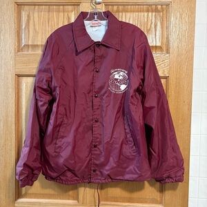 Vtg Hartwell Men’s Medium M 38-40 Armstrong Jacket Snap Burgundy Made USA Grunge
